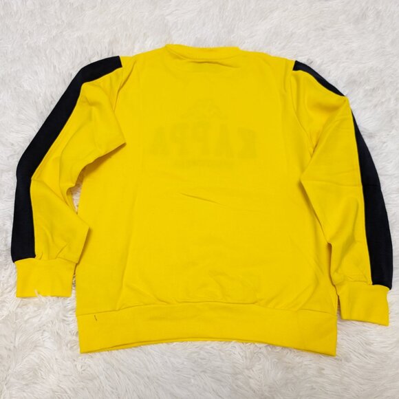 Kappa Unisex Crew Neck Yellow Pullover Loopknit with logo Sweatshirt for 7Y NWOT - Picture 7 of 8